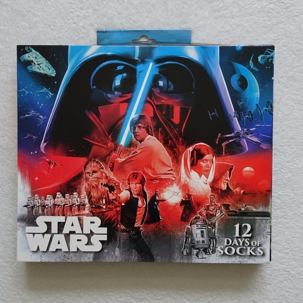 STAR WARS 12 Days Of Socks Size 6-12 Missing One Pair of Crew Socks